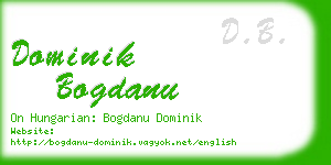 dominik bogdanu business card